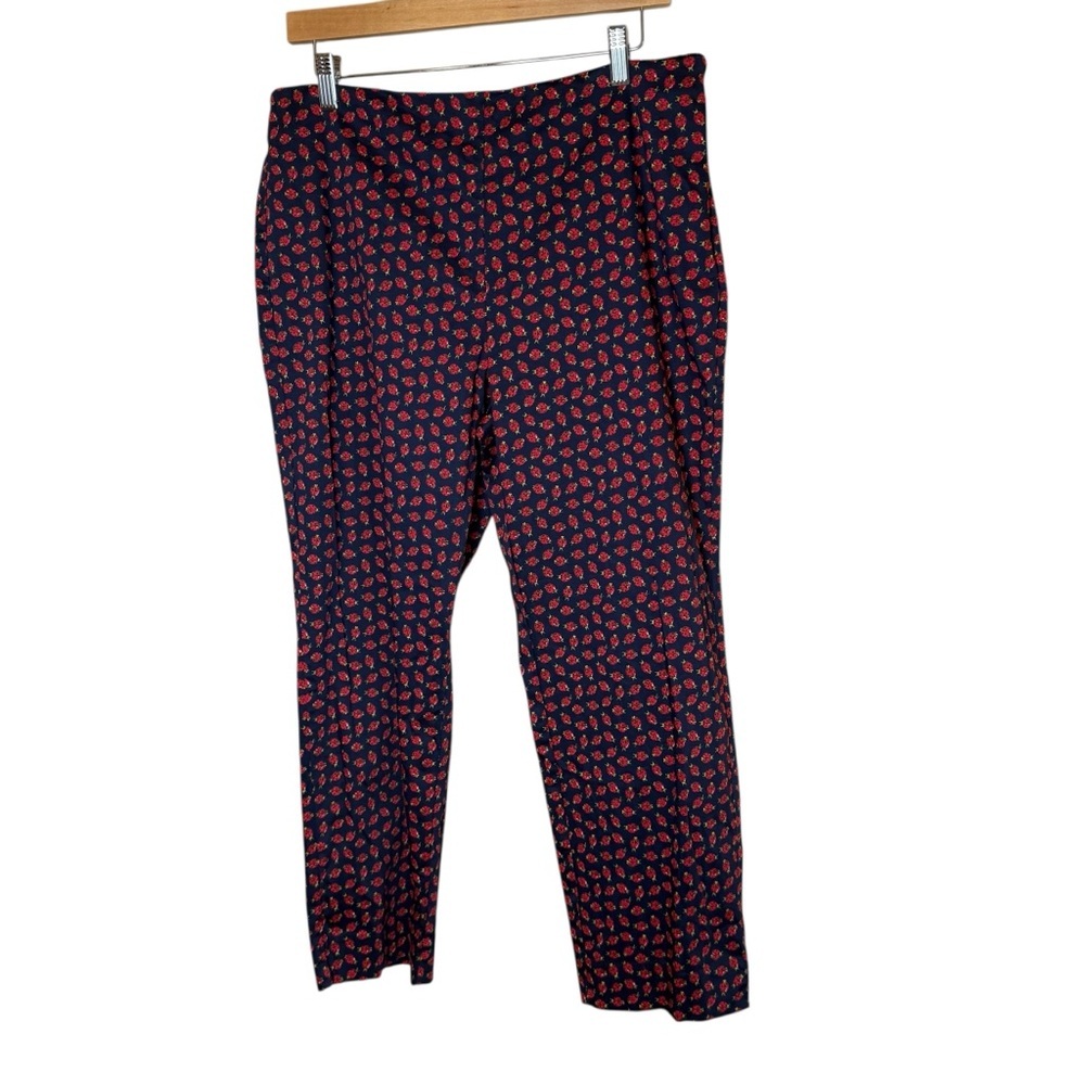 Talbots Ladybug‎ Heritage Ankle Pants Womens Size 14 Stretch Novelty Preppy